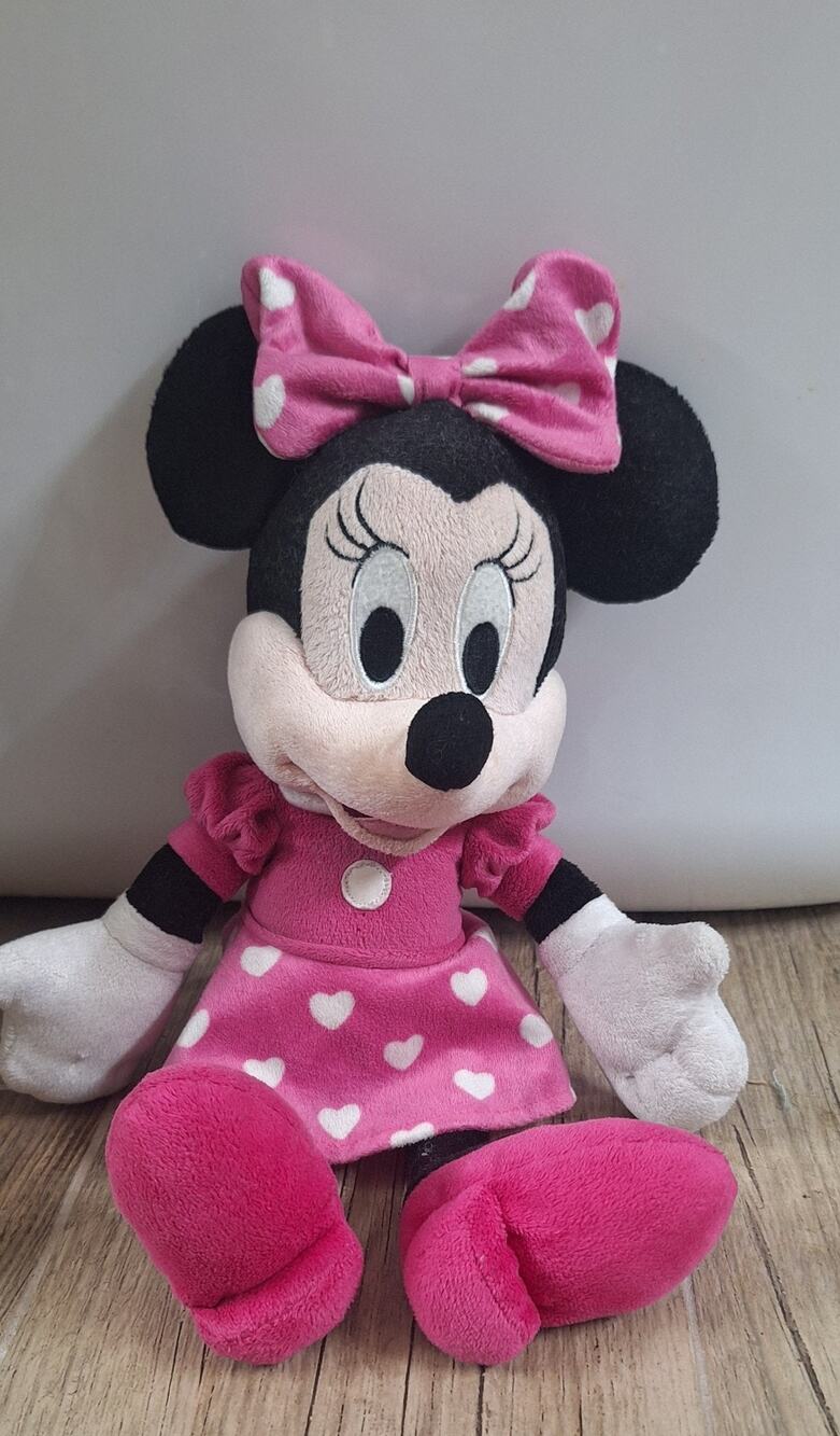 Minnie Mouse Kcare Valentines Talking Plush Toy in Pink and Black